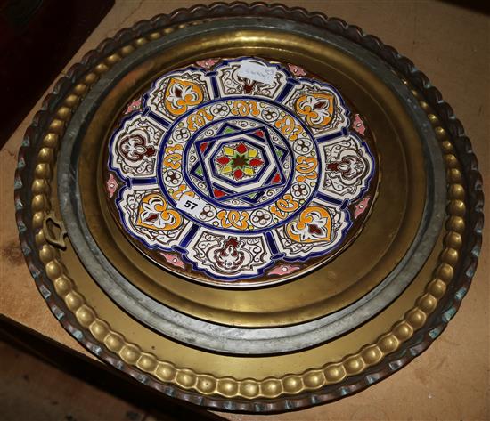 Quantity of brass trays